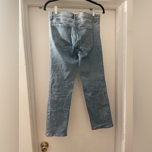 LOFT straight leg light wash  cropped jeans size 27/4 - Picture 5 of 9